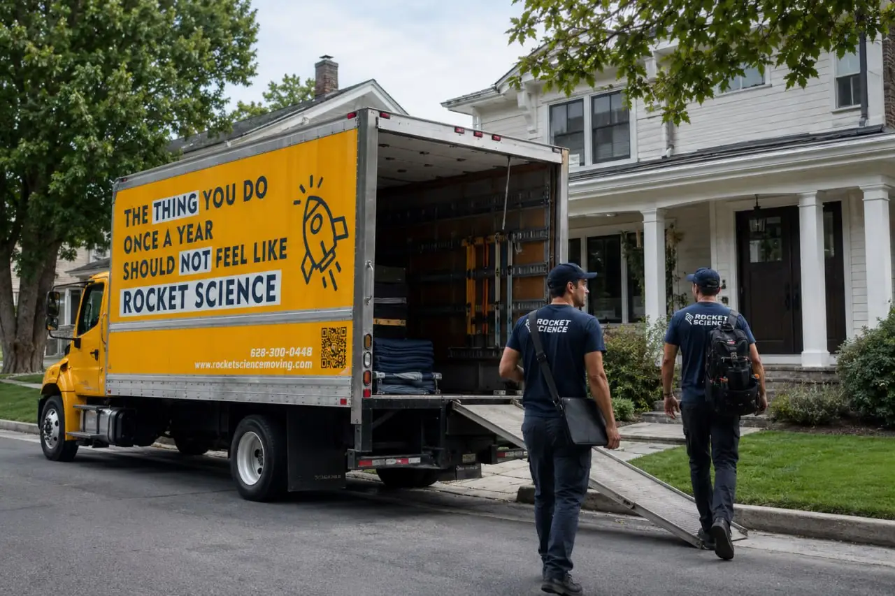 local residential movers Rocket Science Moving Company crew